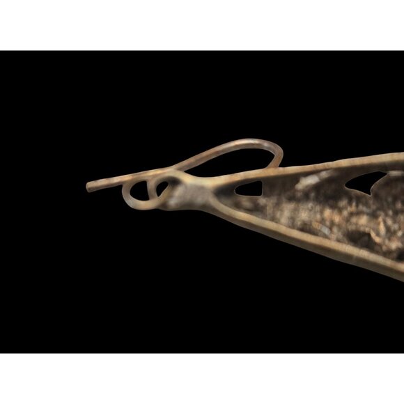 Vintage Silver Filigree Teardrop Earrings Boho Artisan Dangle - Picture 3 of 4